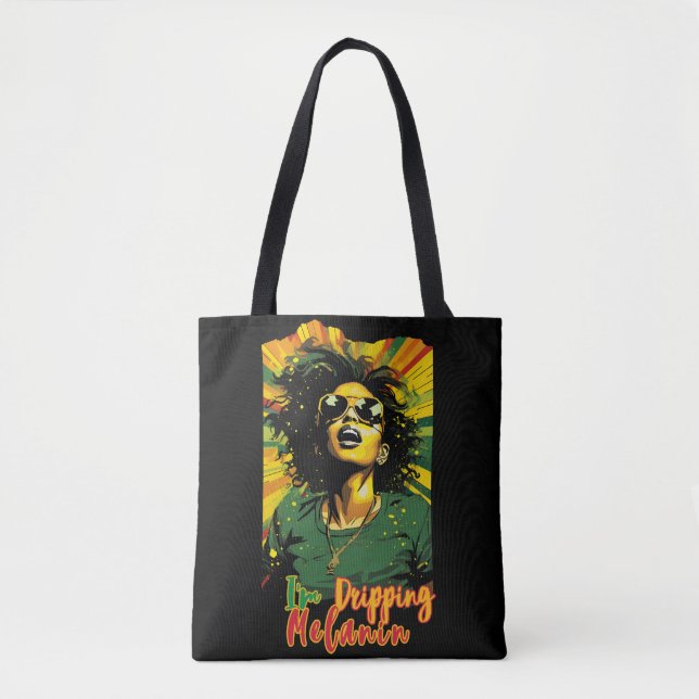 Tote Bag J'écrase Melanin Les femmes noires sont belles (Devant)