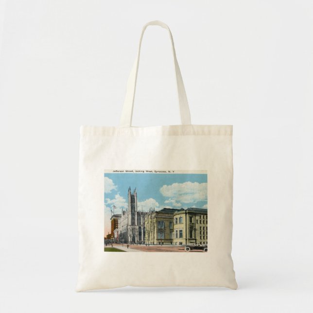 Tote Bag Jefferson St., Syracuse, New York Vintage (Devant)
