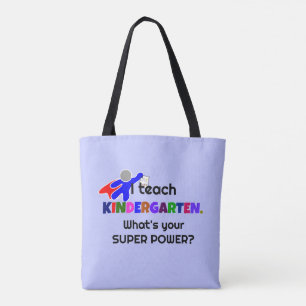 Tote Bag J'Enseigne Au Jardin D'Enfants. Quel est ton super