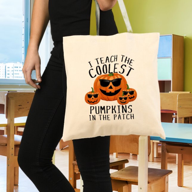 Tote Bag J'enseigne les Citrouilles les plus froids dans le (Créateur téléchargé)