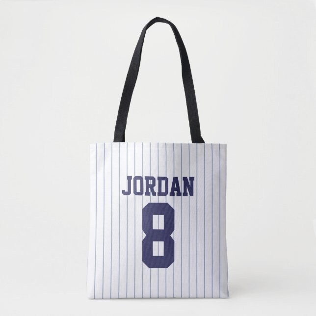 Tote Bag Jersey de baseball avec nom et numéro personnalisé (Devant)