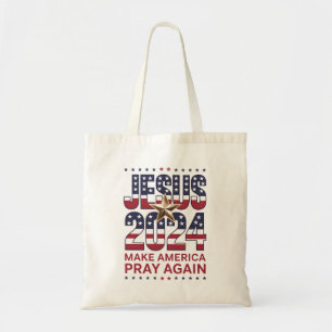Tote Bag Jésus 2024 Faisons à Nouveau Prié l'Amérique