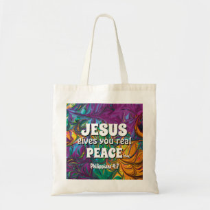 Tote Bag JÉSUS Abstrait DONNE UNE VÉRITABLE PAIX L'URPLE ch