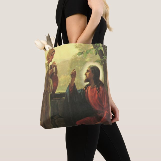 Tote Bag Jésus Christ et le Bon Samaritain dans le Puits (De près)