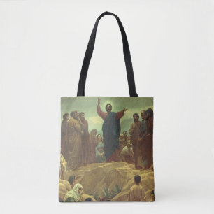 Tote Bag Jésus-Christ Sermon sur la montagne, Religion Vint