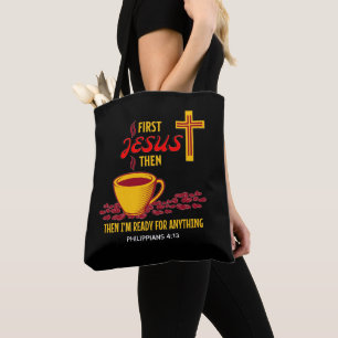 Tote Bag Jesus Coffee Lover