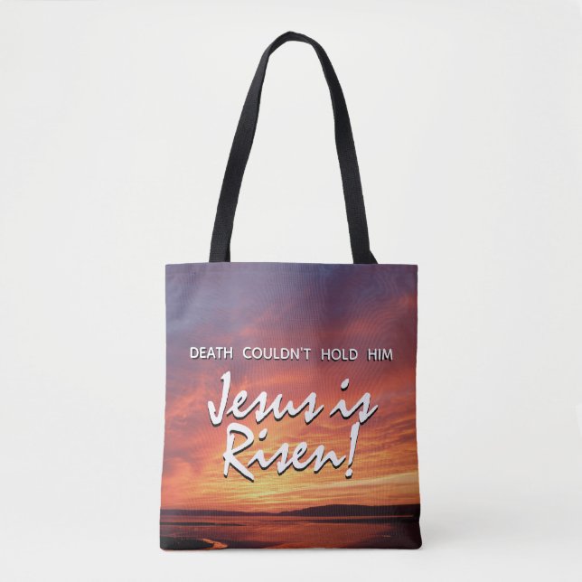 Tote Bag JÉSUS EST LA RÉsurrection chrétienne RISEN Pâques (Devant)