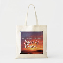 Tote Bag JÉSUS EST RESSENTI Paysage chrétien de Pâques