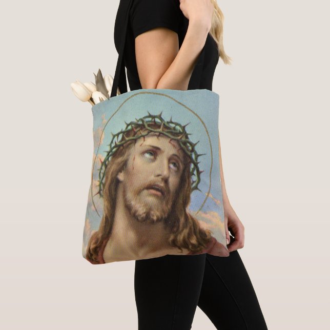 Tote Bag Jesus in the crown of thorns (De près)