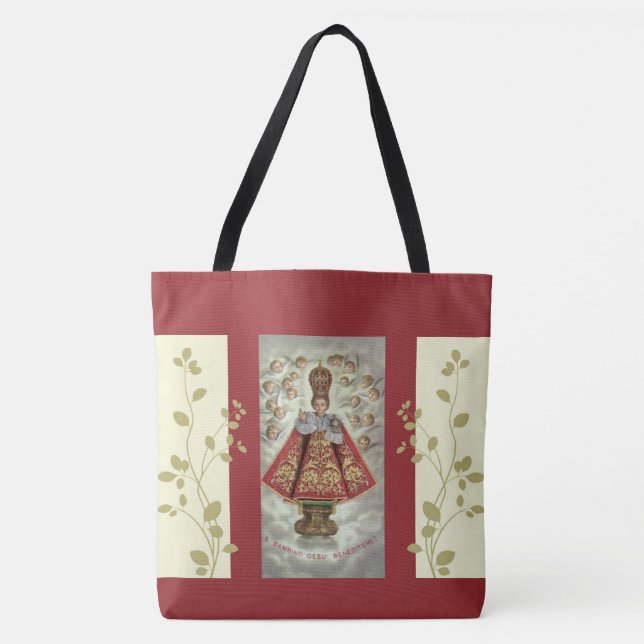 Tote Bag Jésus infantile des anges pleins d'adoration de (Devant)