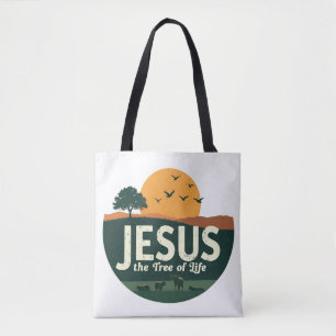 Tote Bag Jésus : L'arbre de vie