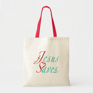 Tote Bag Jésus Sauve Citation Chrétienne