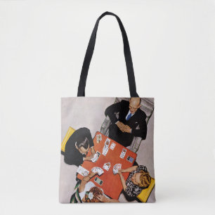 Tote Bag Jeu de pont par Norman Rockwell