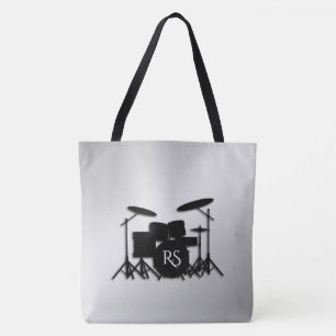 Tote Bag Jeu de tambour Monogramme Argent