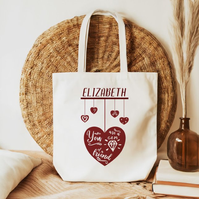 Tote Bag Jeu D'Un Ami Coeur Saint Valentin (Créateur téléchargé)