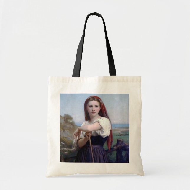 Tote Bag Jeune Bergère, Bouguereau (Devant)