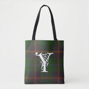 Tote Bag Jeune clan Tartan Monogramme