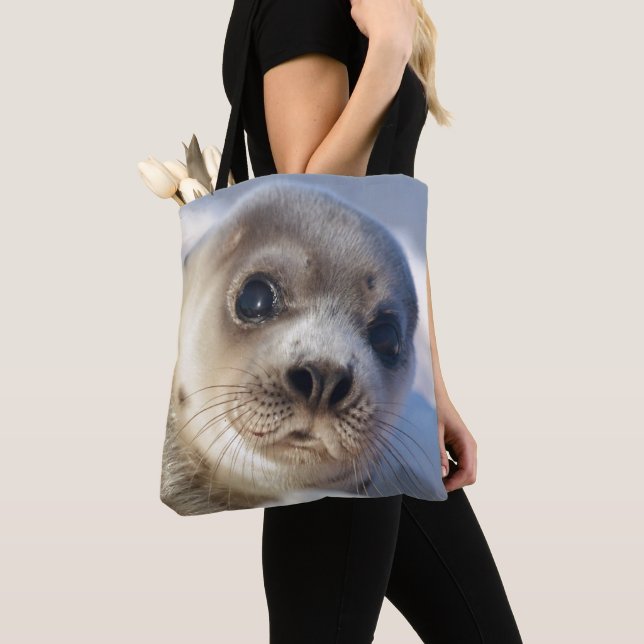 Tote Bag Jeune phoque de harpé (De près)