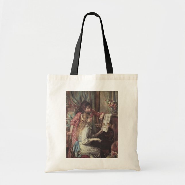 Tote Bag Jeunes filles au piano par Pierre Renoir (Devant)