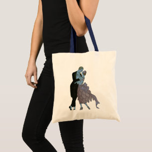 Tote Bag Jeunes mariés Art Déco vintage, danse de mariage d