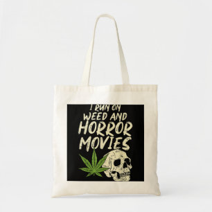Tote Bag J'Exécute Des Films D'Horreur D'Herbe Crâne Drôle 