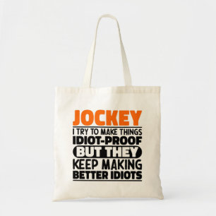 Tote Bag Jockey J'Essaie De Faire Des Choses Drôle Drôle Di