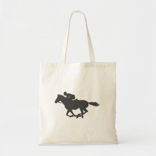 Tote Bag Jockey sur cheval Silhouette - Choisir la couleur
