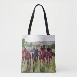Tote Bag Jockeys et chevaux de course, Edgar Degas