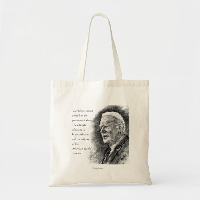 Tote Bag Joe Biden et Citation écologique (Devant)