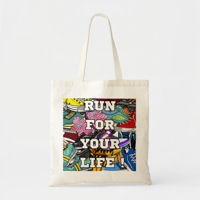 Tote Bag Jogger du coureur d'art pop gras (Devant)