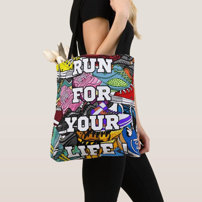 Tote Bag Jogger du coureur d'art pop gras (De près)