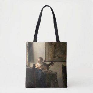 Tote Bag Johannes Vermeer - Jeune femme avec un trait