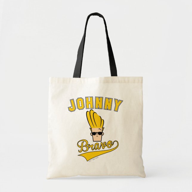 Tote Bag Johnny Bravo Collegiate Graphic (Devant)