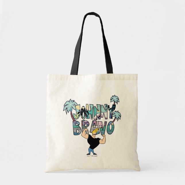Tote Bag Johnny Bravo Palm Tree Nom (Devant)