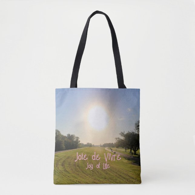 Tote Bag Joie de vivre, Joy of Life - Rose (Devant)
