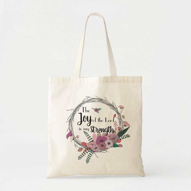 Tote Bag Joie du seigneur Floral Fourre-tout (Devant)
