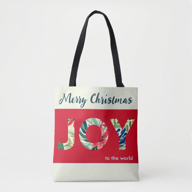 Tote Bag Joie Élégante Et Lumineuse Au Monde Joyeux Noël (Devant)