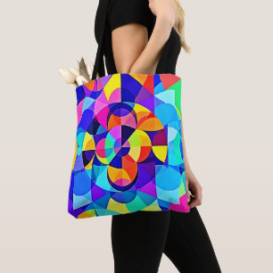 Tote Bag Joie géométrique vive