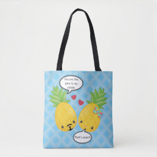 Tote Bag Joli ananas Tropical Pina Colada Romantique