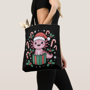 Tote Bag Joli Axolotl Noël Animal Amphibien Vacances