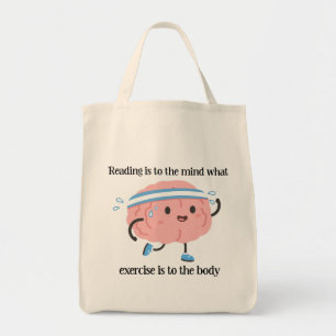 Tote Bag Joli Cerveau Rose Exercice de Lecture Amoureux du