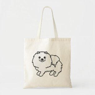 Tote Bag Joli chien de dessin animé Poméranien