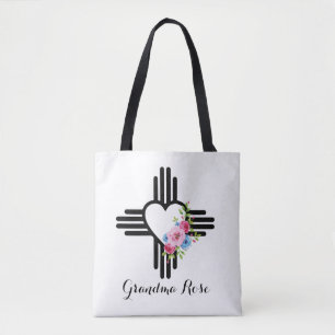 Tote Bag Joli Coeur Zia avec cadeau personnalisé Rose
