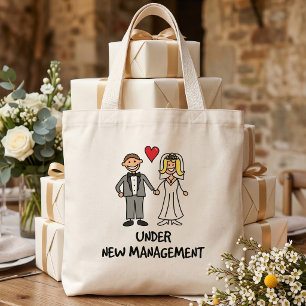 Tote Bag Joli Couple de Dessins Animés de Mariage - Sous No