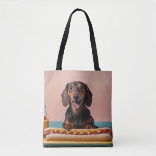 Tote Bag Joli Dachshund Avec Chien Chaud