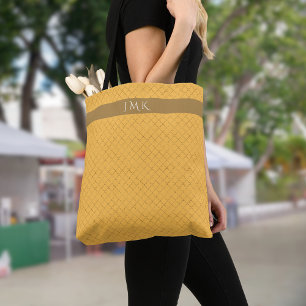 Tote Bag Joli Daffodil Gold Quatrefoil Personnalisé