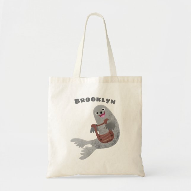 Tote Bag Joli dessin animé sur le phoque du Groenland (Devant)