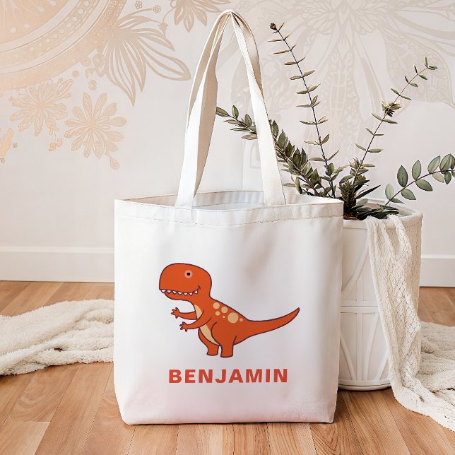 Tote Bag Joli Dinosaure Orange (Créateur téléchargé)