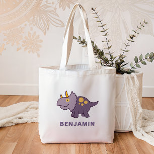 Tote Bag Joli Dinosaure violet enfants