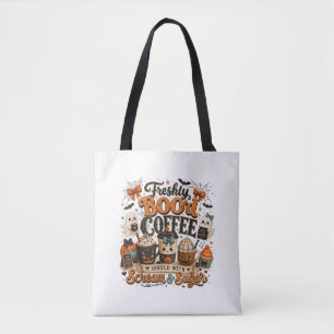 Tote Bag Joli Fantôme Amoureux de Café Halloween Épouvantab